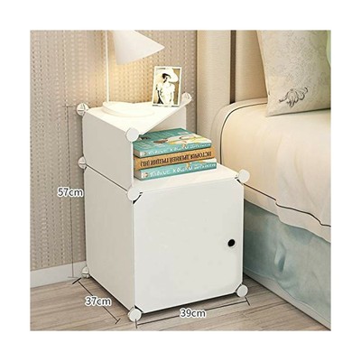 Tereu White Bedside Table Night Stand End Table Side Tables Bed Side Nightstand For Bedroom With Storage Small White Cabinet Plastic With Door Bedside Tables