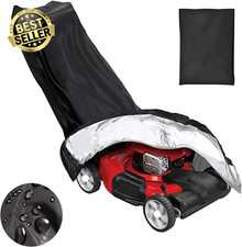 Lawn Mower Cover Heavy Duty Waterproof UV 210D Oxford w/ Storage Bag for Outdoor