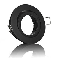 6X Led Einbaustrahler Schwarz Rund Schwenkbar Mit Klickverschluss GU10 U. GU5.3
