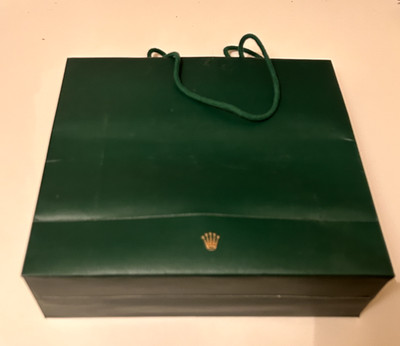 Große Tasche Rolex Original Papiertasche Shopping Bag grün Geschenk Umschlag