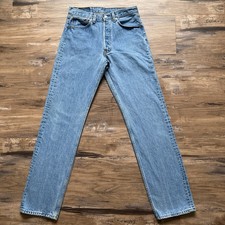 Vintage Levi's 501 Blue Jeans Men's 32x34 Fits 30x34 Light Wash 90s USA