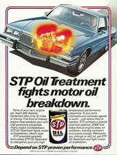 1984 STP Motor Oil Treatment Pontiac Grand Prix vintage Print AD Advertisement