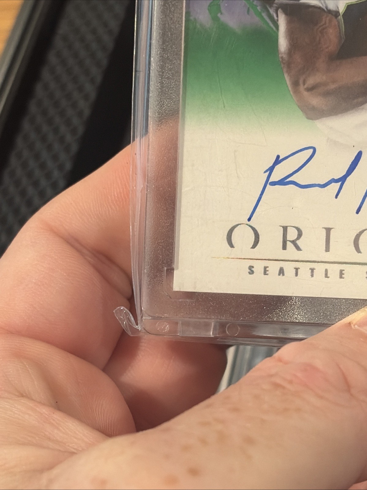 2018 Origins - 1/2 RC Booklet Patch Auto Rashaad Penny #RBA-RP Glove MEM view 8