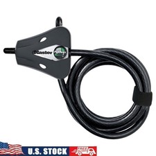 Python Bike Lock Cable Keyed 6ft Adjustable Braided Steel Weather Resistant New