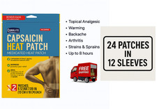 Coralite Capsaicin Heat Patch Pain Relief 24 Patches 12 sleeves Arthritis Back