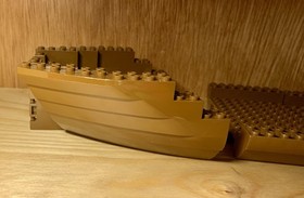 Lego Vintage Brown Pirate Ship Base Stern Bow Hull (X3) Barracuda 6285 6286 6243