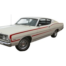 1968 Fairlane Stripe Kit Red Non-reflective Body Side Torino Fastback New 1968 Fairlane Stripe Kit Red Non-reflective Body Side Torino Fastback New