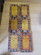6 X Playfair Cricket Annuals 1949, 1950, 1951, 1953, 1957, 1958 