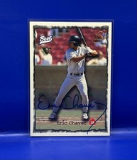 1997 Best Full Count Autographs #3 Eric Chavez RC ROOKIE ON CARD AUTO. rookie card picture