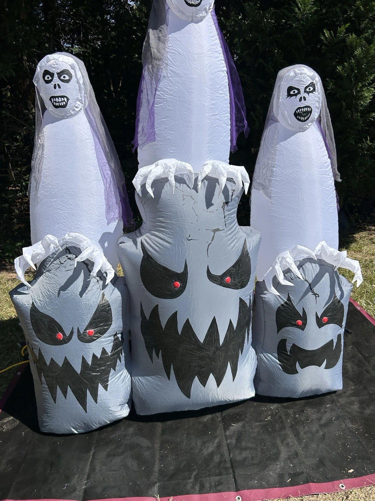 Gemmy 7’ Short Circuit Ghost Lighted Halloween Prototype inflatable Airblown