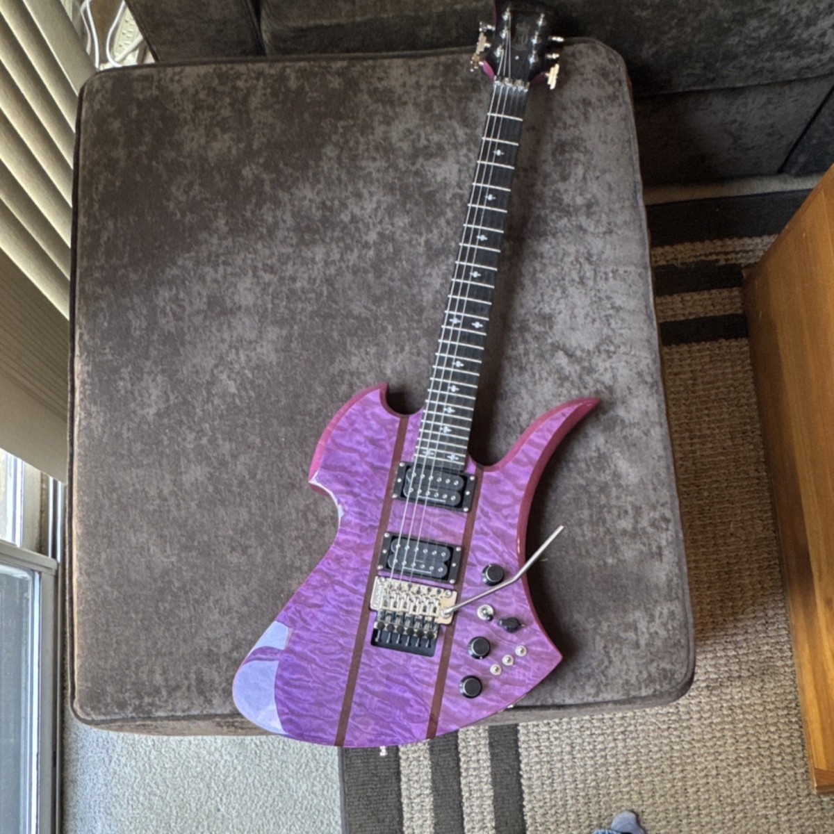 B.C. Rich 50th Anniversary Mockingbird Guitar Purple Maple 6