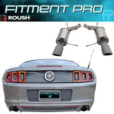 Roush 421145-blk Axleback Exhaust For 2011-2014 Ford Mustang 3.7l V6 Wblk Tips