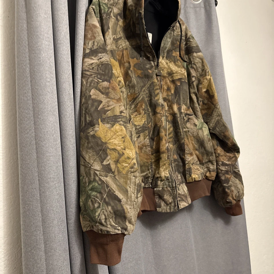 Vintage Men’s XL Tall Walls Realtree Advantage Timber Camo Bomber Hunting Jacket - Image 4 of 4
