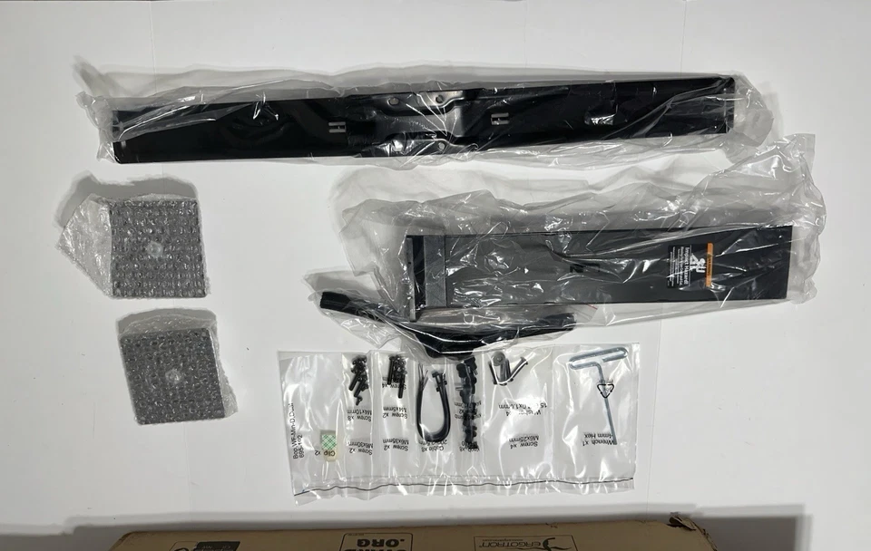 Ergotron WorkFit Dual Monitor Kit Black New Open Box - Image 2 of 4