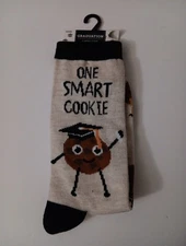 Graduation One Smart Cookie Ladies Crew Socks - 1 Pair Size 4-10