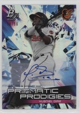 2019 Bowman Platinum Wal-Mart Prismatic Prodigies 10/50 Yusniel Diaz Auto nd3