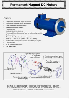 #ad DC MOTOR 3 4HP 56C 90V 1750RPM TEFC Hallmark Industries MD0507A $250.00