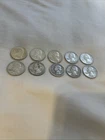 Washington Quarters Silver 10-Coin Lot Pre-1965 with Assorted Dates