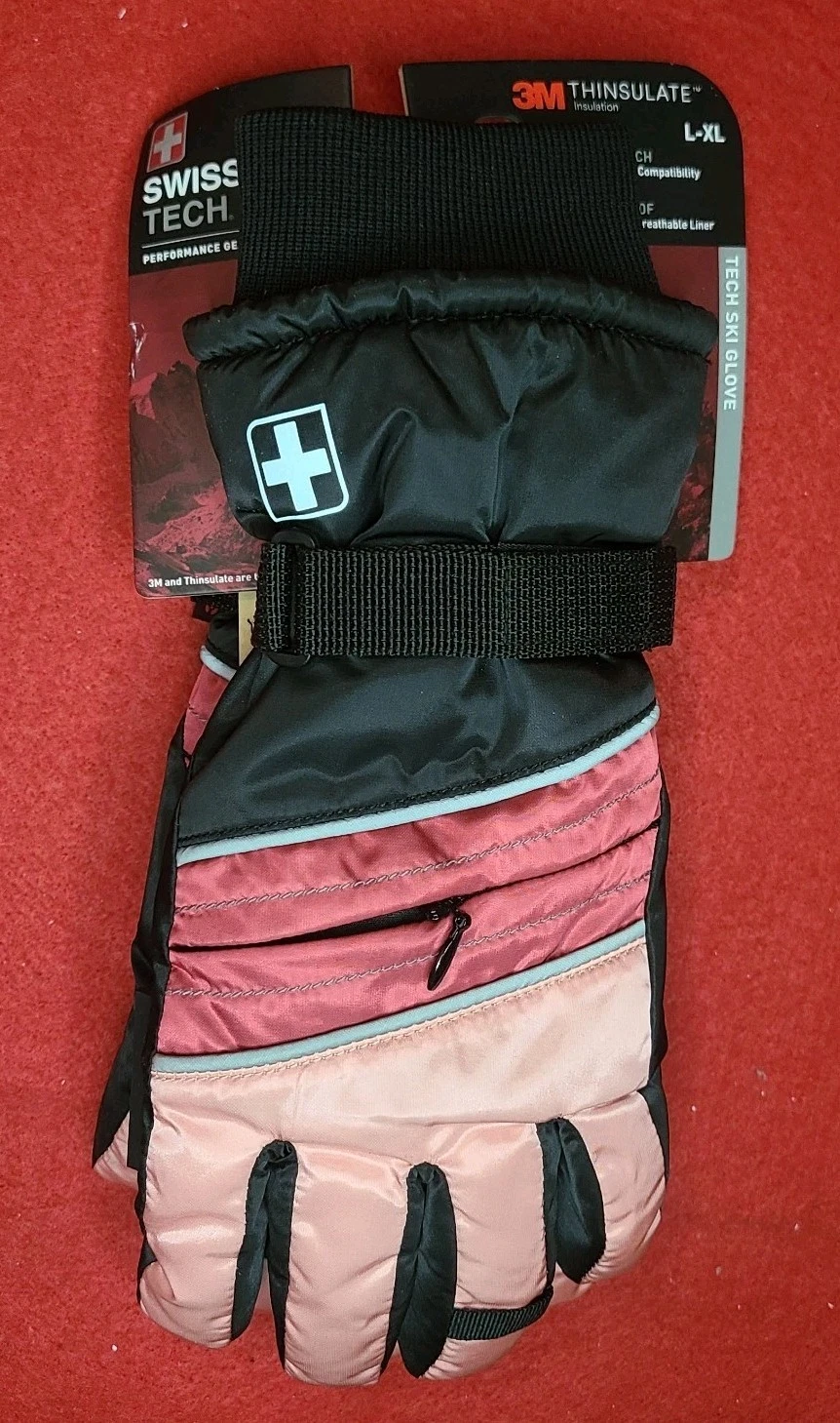 Swiss Tech Womens Insulated Ski Gloves Sizes L & XL Soft Mimosa THINSULATE 3M