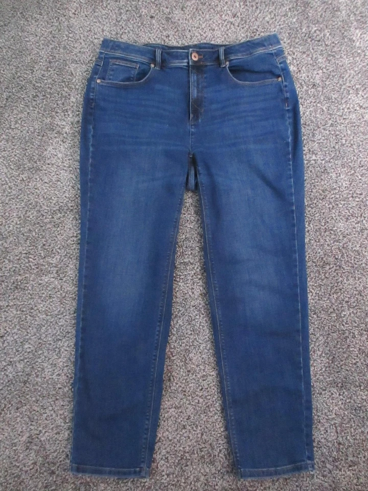 J Jill Denim Jeans Womens 16 Blue High Rise Waist Straight Leg Stretch 34x29 - Image 2 of 4