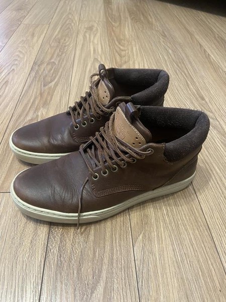 Men Timberland Boots Brown Leather 43.5 #NY56
