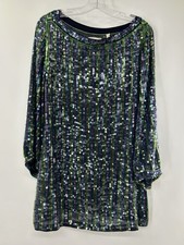 Elizabeth & James Sequined Mini Dress Boat Neck Size Small $495