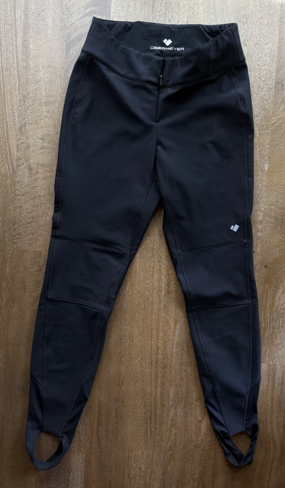 Pantalones de esquí Obermeyer para mujer estribo caparazón suave negros talla 8 polar Foto 2 de 4