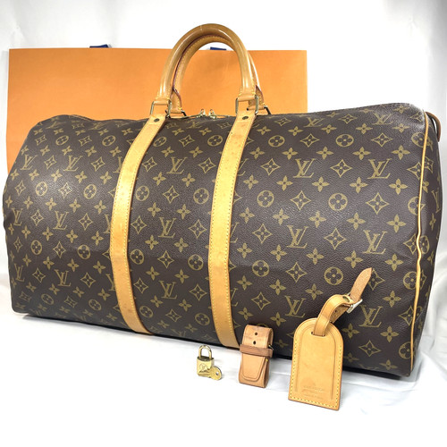 LOUIS VUITTON Keepall 55 M41424 Monogram Canvas Travel Boston Bags LV Authentic
