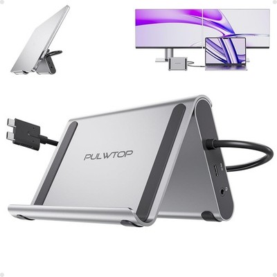 MacBook Dual 4K@60Hz Docking Station Stand 11in1 USB-C PD Ethernet M4/M5