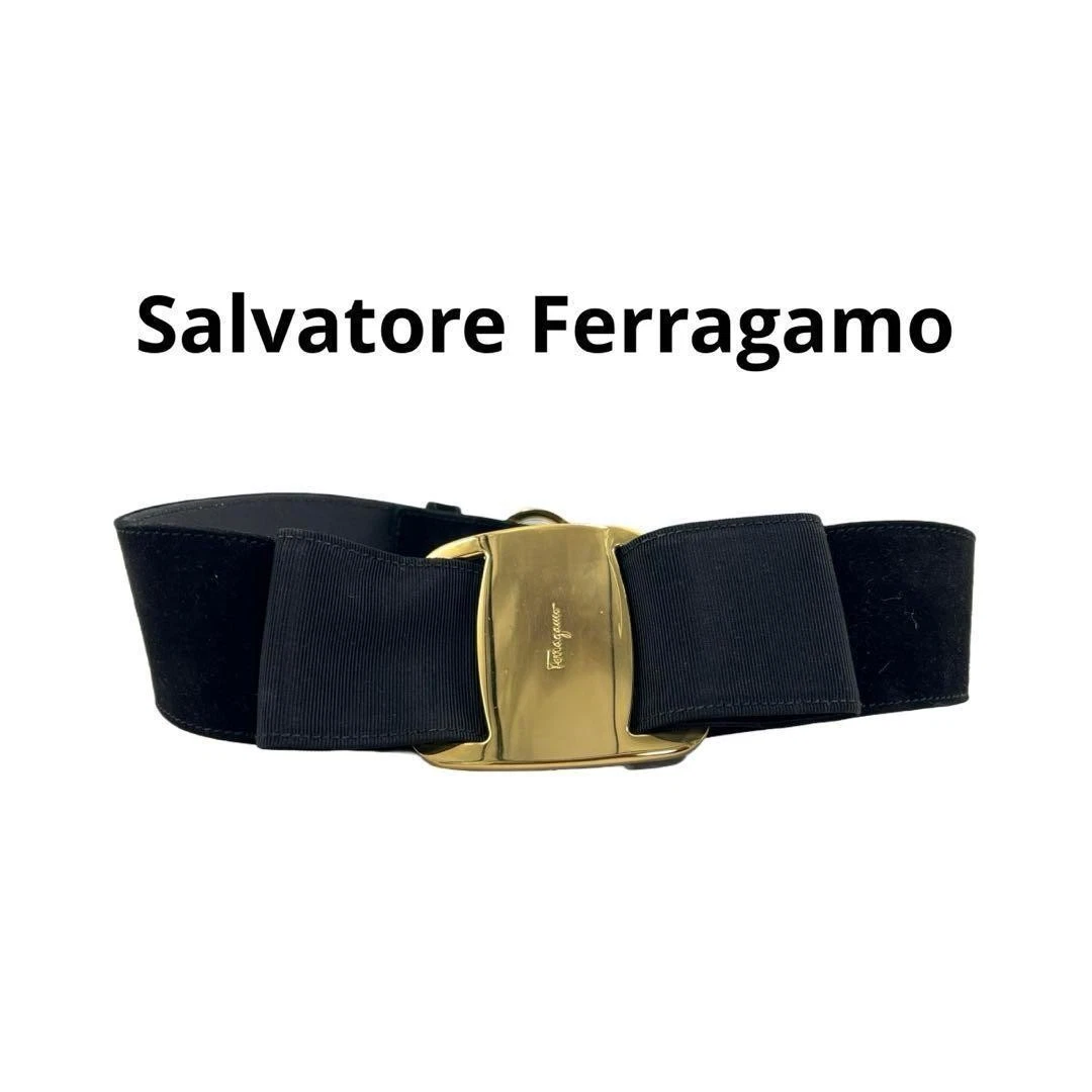 Salvatore Ferragamo Black Grosgrain Belt with Gold Logo Buckle Reversible and adjustable Gancini belt - Men | Ferragamo main image 3