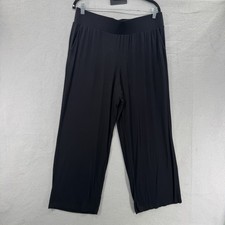 Belle by Kim Gravel MP Black Wide Leg Pants Stretch Knit Loungewear A550663