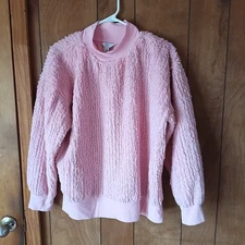 Crown & Ivy Warm Fuzzy Long Sleeve Pullover Top Size L