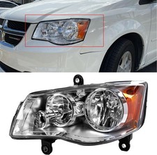 ECOTRIC Left Headlight Compatible with 2011-2019 Dodge Grand Caravan 2008-2016 C
