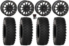 System 3 SB-5 15" Wheels Black 32" ATX470 Tires Polaris Ranger XP 9/1K