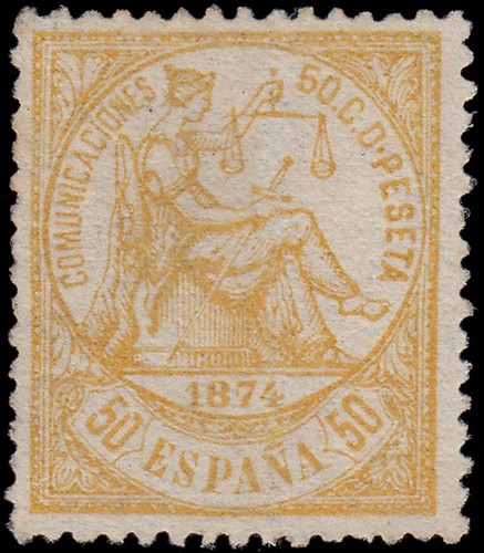 España Spain 149 1874 Alegoría de la Justicia Sin goma - Imagen 1 de 1