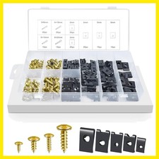 170PCS U-Clip Screw Kit,Car U Clip with Screw,Auto Car U Nuts with Self Tappi...