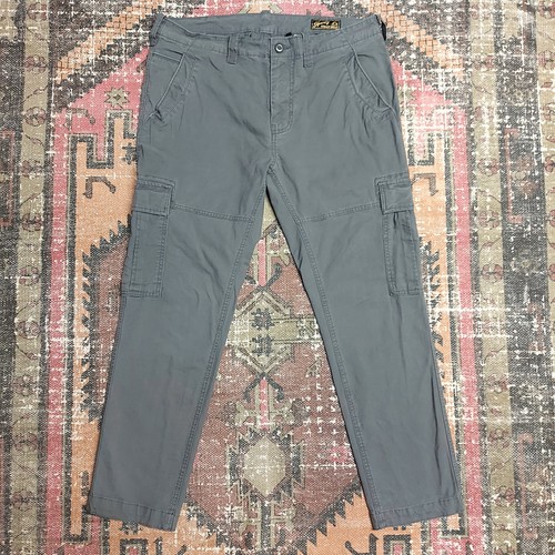 34x32 SUPERDRY Cargohose Herren Grau Canvas Utility Hose Combat 34R