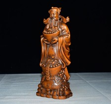 Exquisite Small Leaf Boxwood God of Wealth Ornament