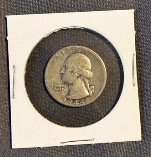 1944 P George Washington US Quarter 90% Silver See Pics Actual Coin Good Value