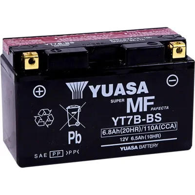Yuasa YT7B-BS High Performance Maintenance-Free Battery ATV Motorcycle