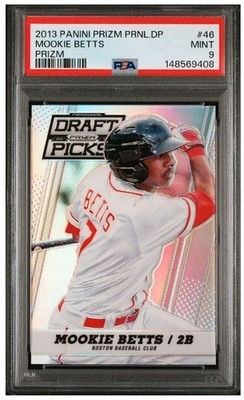2013 Panini Prizm Mookie Betts Perennial Draft Pick #46 Prizm SP Rookie PSA 9