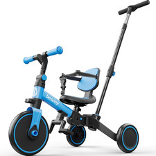 4 in 1 Toddler Bike, Toddler Tricycle for 1-3 Year Old, Trike with Push Handle,