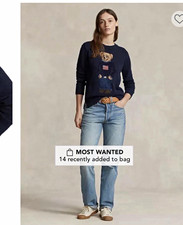 Polo Ralph Lauren polo bear flag crew neck sw...