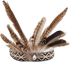 Indian Feather Headband Native American Headband Indian Feather Headdress