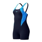 SPEEDO WOMEN'S HYPERBOOM SPLICE LEGSUIT SWIMSUIT SWIMMING COSTUME NAVY/BLUE NEW