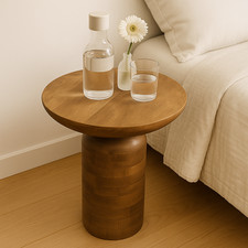 Wooden Side Table for Living room Oak Lamp Table Solid Wood Bedside Nightstand