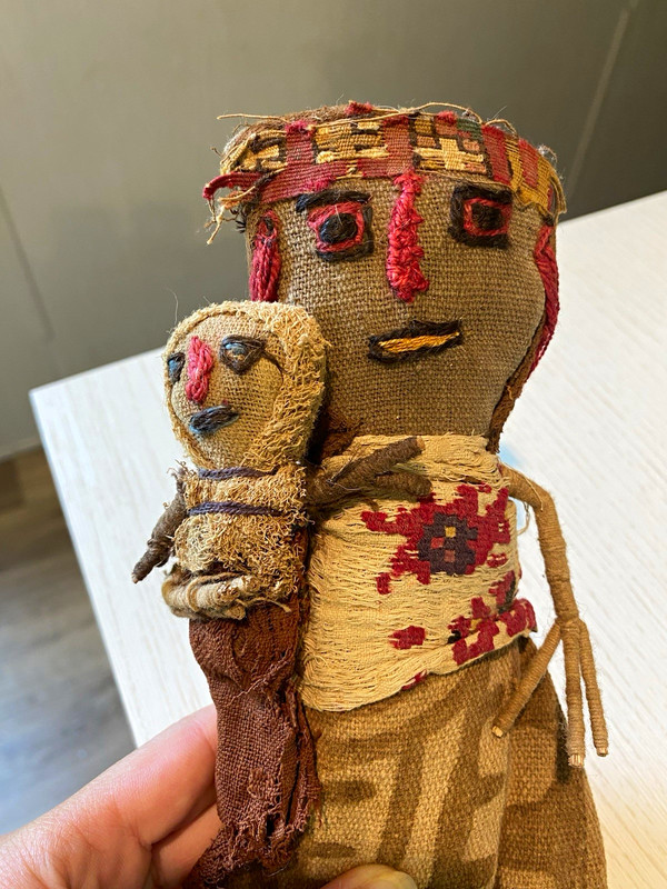 Handmade Chancay Rag & Cloth Doll - Cloth/Fabric Folk Art Style Figure