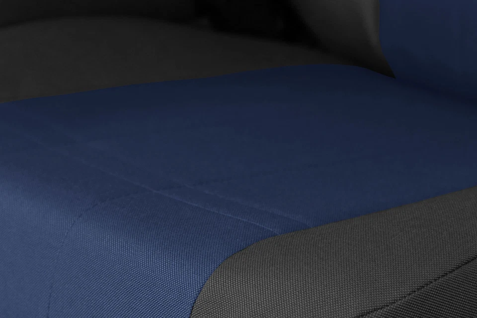 For Lincoln Navigator 03-06 Cordura 3rd Row Blue & Black Custom Seat Covers - Imagem 3 de 3