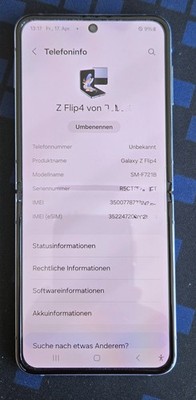 Samsung Galaxy Z Flip 4 blau 128 GB - gebraucht in OVP