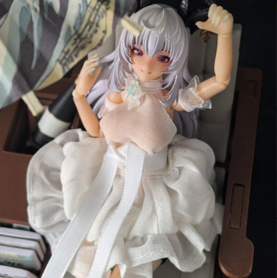 New Custom 1/12 Female Shawl Puff Dress for 6'' Snail Shell Action Figure